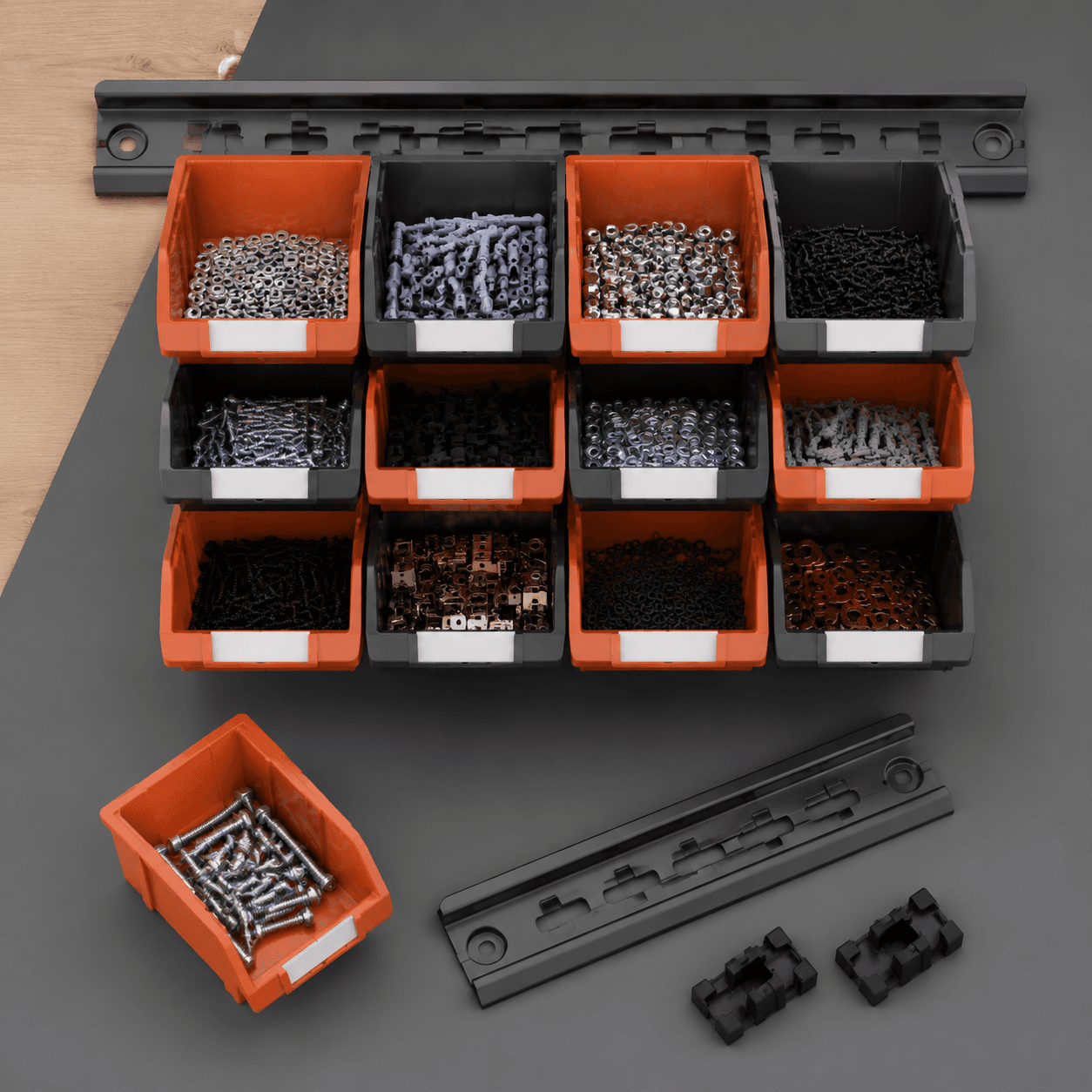 Small-Parts Bench Bins Set